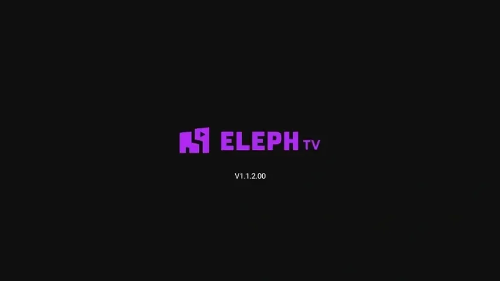 Schermata di avvio Eleph TV per capire se l'apertura si interrompe prima della pagina iniziale